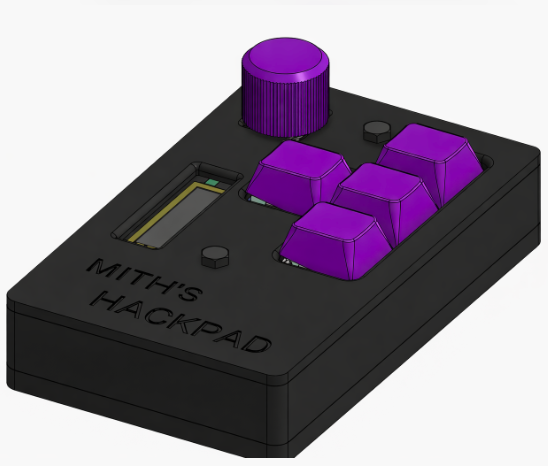 Streaming Hackpad enclosure render